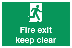 Fire exit keep clear